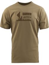triko s potiskem BANNER ACTIVE pískové